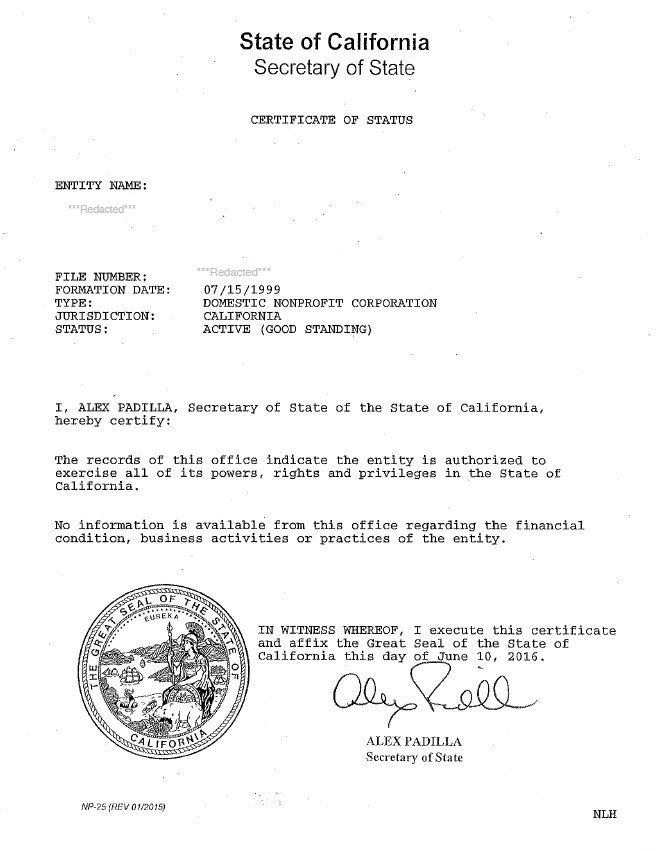 California Certificate of Good Standing - Certificate of Status | Harbor Compliance