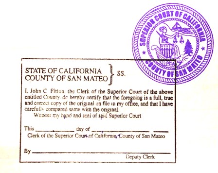 Divorce Decree — California Apostille