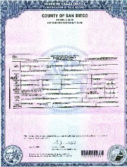 San Diego County Birth Certificate |Get Vital Record Birth Certificate | Virtual Birth Certificate